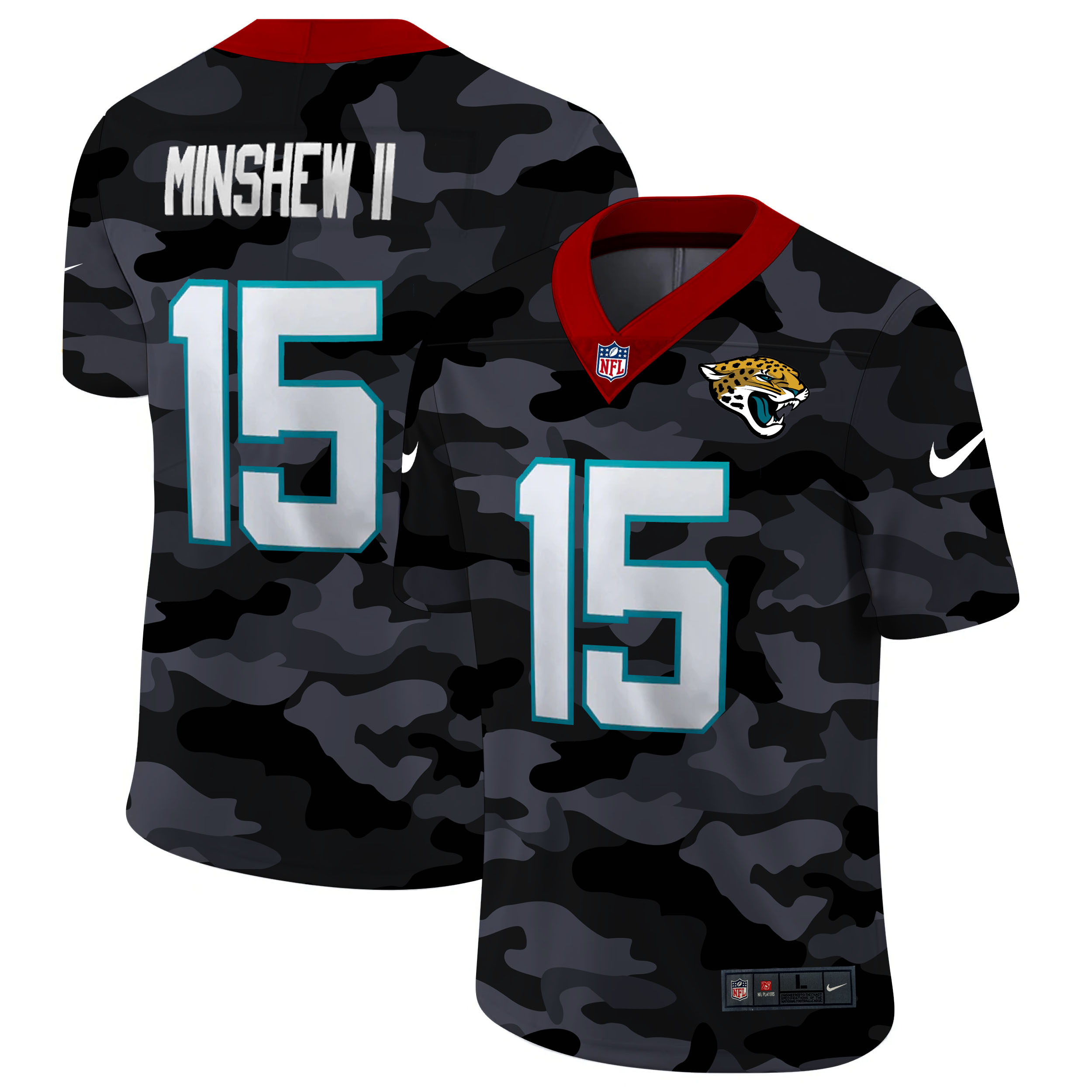 Men Nike Jacksonville Jaguars 15 Gardner Minshew II 2020 Black CAMO Vapor Untouchable Limited Stitched NFL Jersey